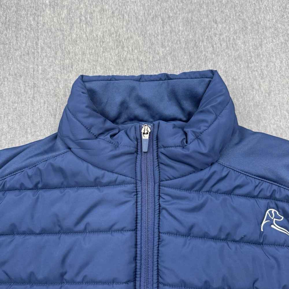 Rhoback Fulton Performance Vest Mens Sz M Navy Blue Quilted Puffer US Flag Golf - Picture 5 of 16